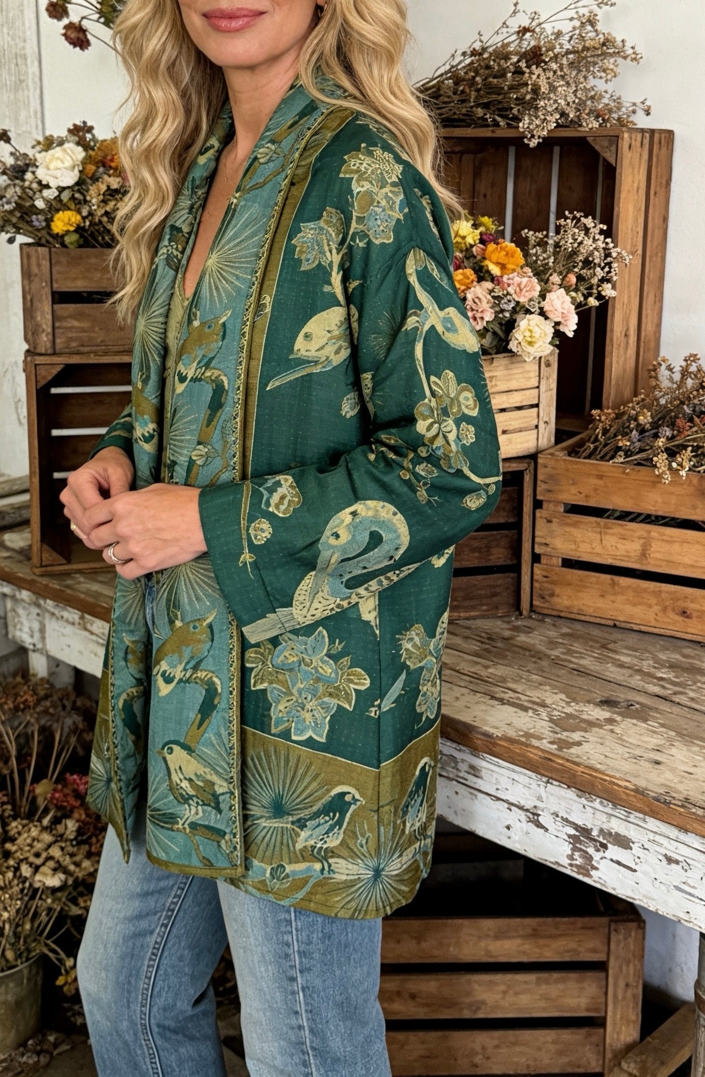 BIRDSONG - kimono /robe cashmere blend cardigan