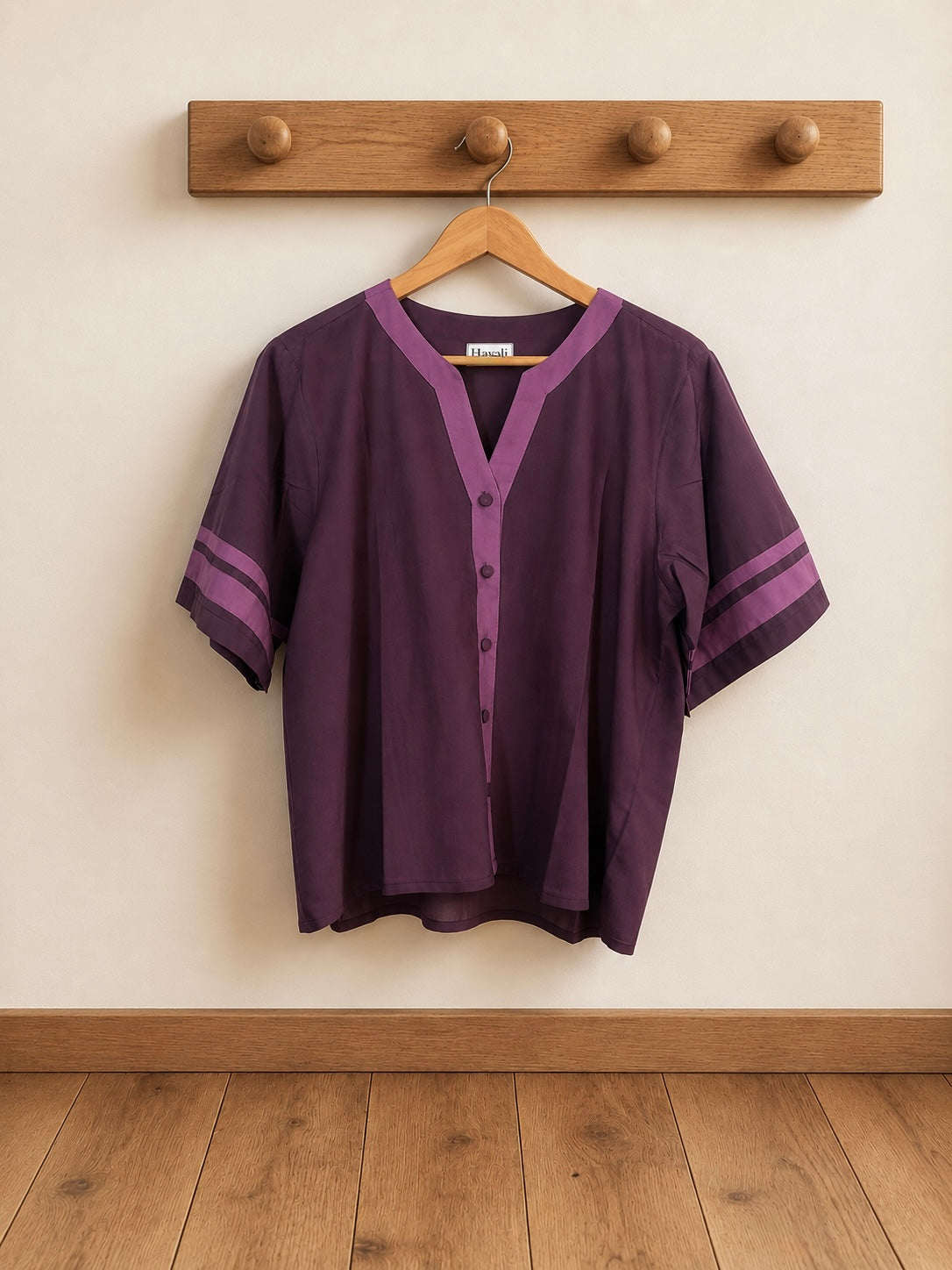 Merlot button shirt