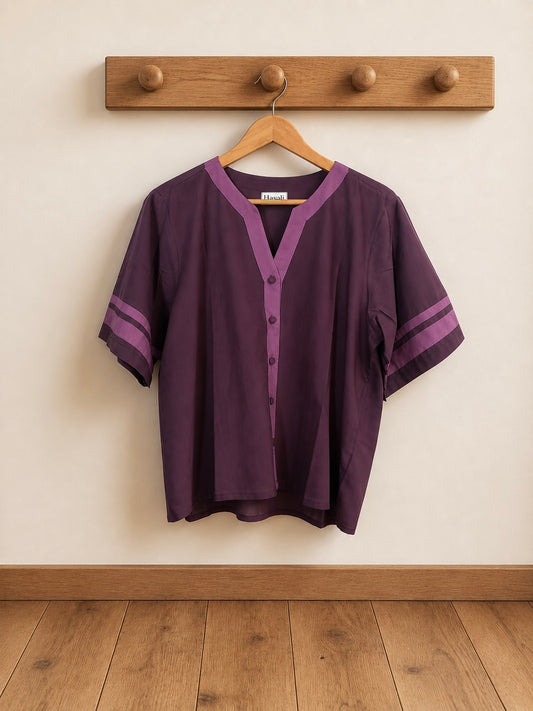 Merlot button shirt