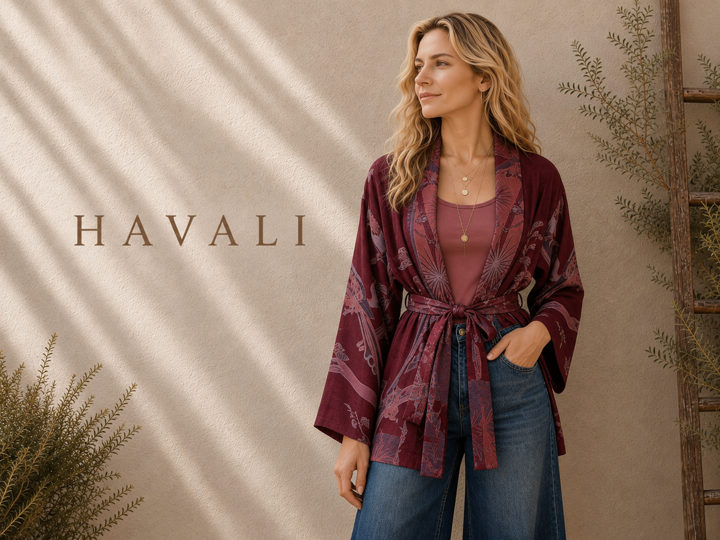 Cashmere & Bamboo jacket / kimono reversible