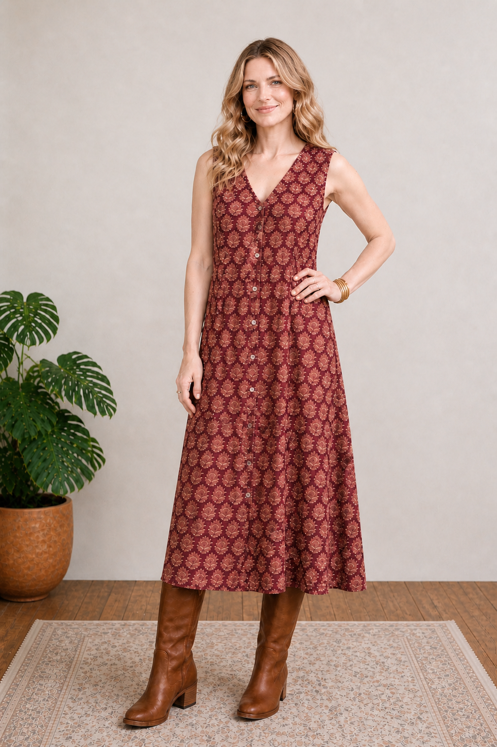 Harvest Bloom dress - Wild plum
