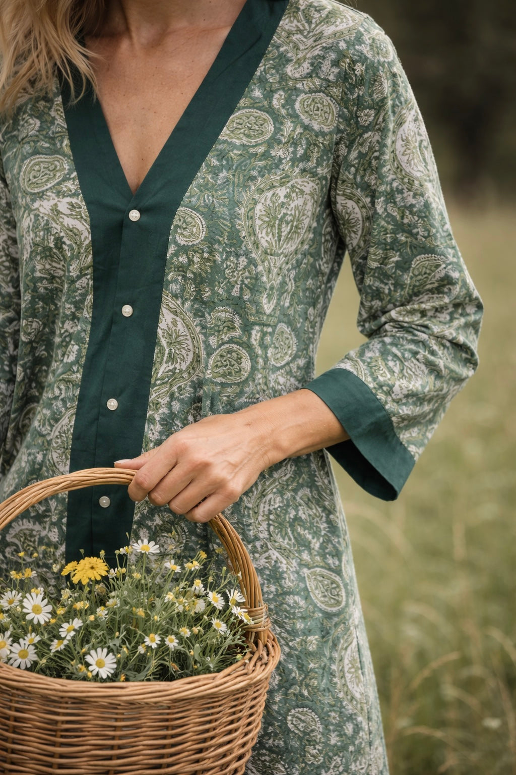 Paisley / Cotton Shirt Dress